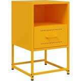 Maison Chic Nočna omarica - Nočna miza gorčično rumena 36x39x60,5 cm jeklo, (21690591) | Shoptok.si