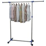 vidaXL podesivi stalak za odjeću od nehrđajućeg čelika 165x44x150 cm | shoptok.hr