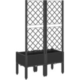  Vrtna sadilica s rešetkom crna 80 x 40 x 142 cm PP | shoptok.hr