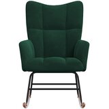  Stolica za ljuljanje tamnozelena baršunasta | shoptok.hr