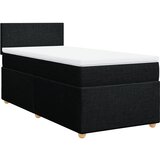 vidaXL box spring postelja z vzmetnico črna blago, (21321270) | Shoptok.si