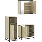  3-dijelni set kupaonskog namještaja boja hrasta sonome drveni | shoptok.hr