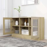 vidaXL Vitrina boja hrasta sonome 120 x 30,5 x 70 cm od iverice | shoptok.hr