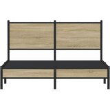  Metalni okvir kreveta bez madraca boja hrasta sonome 140x190 cm | shoptok.hr