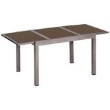 Gardenson Raztegljiva Vrtna Miza Ambia, Steklo, Aluminij, 120-180x90 | Shoptok.si