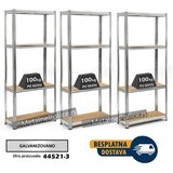  Komplet od 3 police metal-medijapan 172x75x30cm 4x100kg - Dimenzije komleta 172x225x30cm Cene