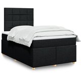  Krevet box spring s madracem crni 120 x 190 cm od tkanine | shoptok.hr