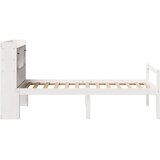  Knjižna postelja brez vzmetnice bela 75x190 cm trdna borovina, (5000123374) | Shoptok.si