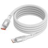 Ksix kabel USB-C na USB-C, 60W, magnetski, pleteni, 1 m, bijeli | shoptok.hr