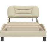  Okvir kreveta s LED-om bez madraca Hvar krem 100 x 200 cm od tkanine | shoptok.hr