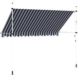 Tenda na ručno uvlačenje 350 cm plavo-bijela prugasta | Eponuda.ba