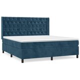  Krevet s oprugama i madracem tamnoplavi 160x200 cm baršunasti | shoptok.hr