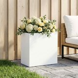  Vrtna saksija Bijela 50 x 30 x 40 cm Čelična vrata | shoptok.hr