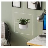 WALLXPERT Dekorativna saksija sa visećim priborom, 40x40x17 cm, Bijela | Eponuda.ba