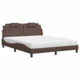 vidaXL Krevet s madracem smeđi 160x200 cm od umjetne kože | shoptok.hr
