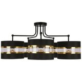 Candellux luster/visilica-andy viseća lampa crna 5X40W E27 crna+zlatna abažur Cene