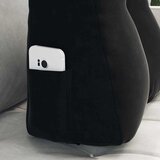  Jastuk za leđa Crna 45 x 24 x 50 cm Baršun | shoptok.hr