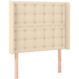 Maison Chic vzglavna omarica - nočna omarica - posteljna omarica z ušesi krem 103x16x118/128 cm blago, (21709517) Cene