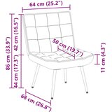  Stolica za opuštanje crna 64x74x84 cm baršun | shoptok.hr
