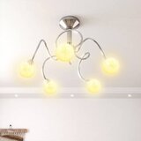  Stropna lampa s okruglim staklenim sjenilima 5 G9 LED svjetala | Eponuda.ba