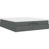  Otomanski okvir kreveta s madracima tamnosivi 200x200cm tkanine | shoptok.hr