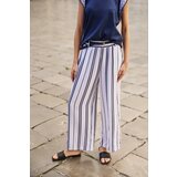 Marisse White Striped Viscose Trousers | shoptok.hr