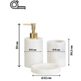 WALLXPERT kupatilo set (3 dela) flora white gold | Eponuda.com