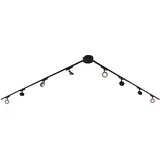 QAZQA Modern railsysteem met 8 spots zwart 1-fase - Magnetic Lance | Shoptok.si