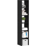 vidaXL Knjižne omare 2 kosa zložljiva črna 30x30x80 cm inženirski les | Shoptok.si