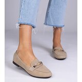 Gemre Brown matte-finish loafers with gold ornament Gloriasa | shoptok.hr