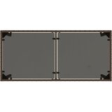  Vrtni stol sa staklenom pločom smeđi 115x54x74 cm od poliratana | shoptok.hr