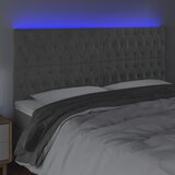  LED uzglavlje svjetlosivo 200x7x118/128 cm baršunasto | shoptok.hr