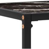  Konzolni stol crni 120 x 35 x 75 cm od kaljenog stakla - Crno-bijelo 120 x 35 x 75 cm 1 Bez nogu | shoptok.hr