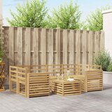  Set vanjskih sofa 7 kom. Bijela Čvrsto drvo akacije | shoptok.hr