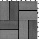  Pločice za decking 22 kom. Siva 30 x 30 cm WPC | shoptok.hr