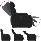 vidaXL Naslonjač na podizanje od tkanine crni | shoptok.hr
