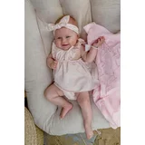 Jamiks Pamučna haljina za bebe boja: narančasta, mini, širi se prema dolje