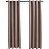 Furnova Zatemnitvene zavese s kovinskimi obročki 2 kosa taupe 140x175cm, (21918522) | Shoptok.si