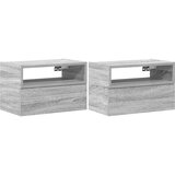  Zidni noćni ormarići 2 kom siva sonoma 45x26x28,5 cm | Eponuda.ba