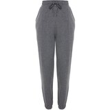 Trendyol Anthracite Loose Jogger High Waist Cut Out Detailed Thick Knitted Sweatpants cene