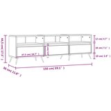 vidaXL TV omarica siva sonoma 150x30x44,5 cm inženirski les | Shoptok.si