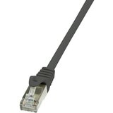 Logilink CP2053S RJ45 omrežni kabel\, Patch kabel CAT 6 F/UTP 2.00 m črna z zaščitnim zapornim zatičem 1 kos, (20418750) | Shoptok.si