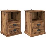  Noćni ormar 2 pcs Staro drvo 43 x 36 x 60 cm Konstruirano drvo | shoptok.hr