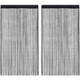 Furnova Zavese iz nitk 2 kosa 100x250 cm črne barve, (21917547) Cene