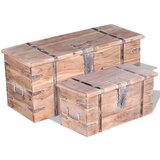  Dvo Delni Komplet Skrinj za Shranjevanje Akacijev Les | Shoptok.si