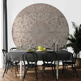  Okrugla fototapeta - Sand carpet - worn Persian carpet with rich decorative motifs 140x140 | shoptok.hr