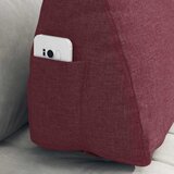  Jastuk za leđa Vinska crvena 60 x 20 x 50 cm tkanina | shoptok.hr