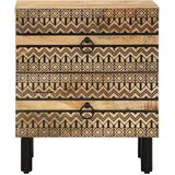  Krevetni ormarići 2 kom crni 40x33,5x46cm puno grubo drvo mango | shoptok.hr