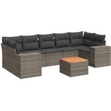  8-dijelni set vrtnih sofa od poliratana s jastucima sivi | shoptok.hr