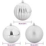  Set božićnih kuglica XL 15 pcs Srebrno Plastika | shoptok.hr